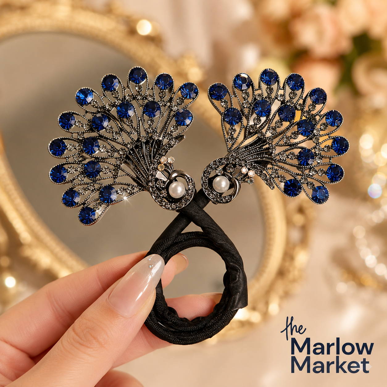Vintage Peacock Hairpin – Elegant Accessory for Weddings and Events