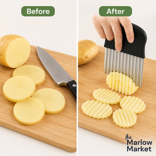 Wavy Vegetable Cutter – Create Decorative Cuts for Stunning Dishes