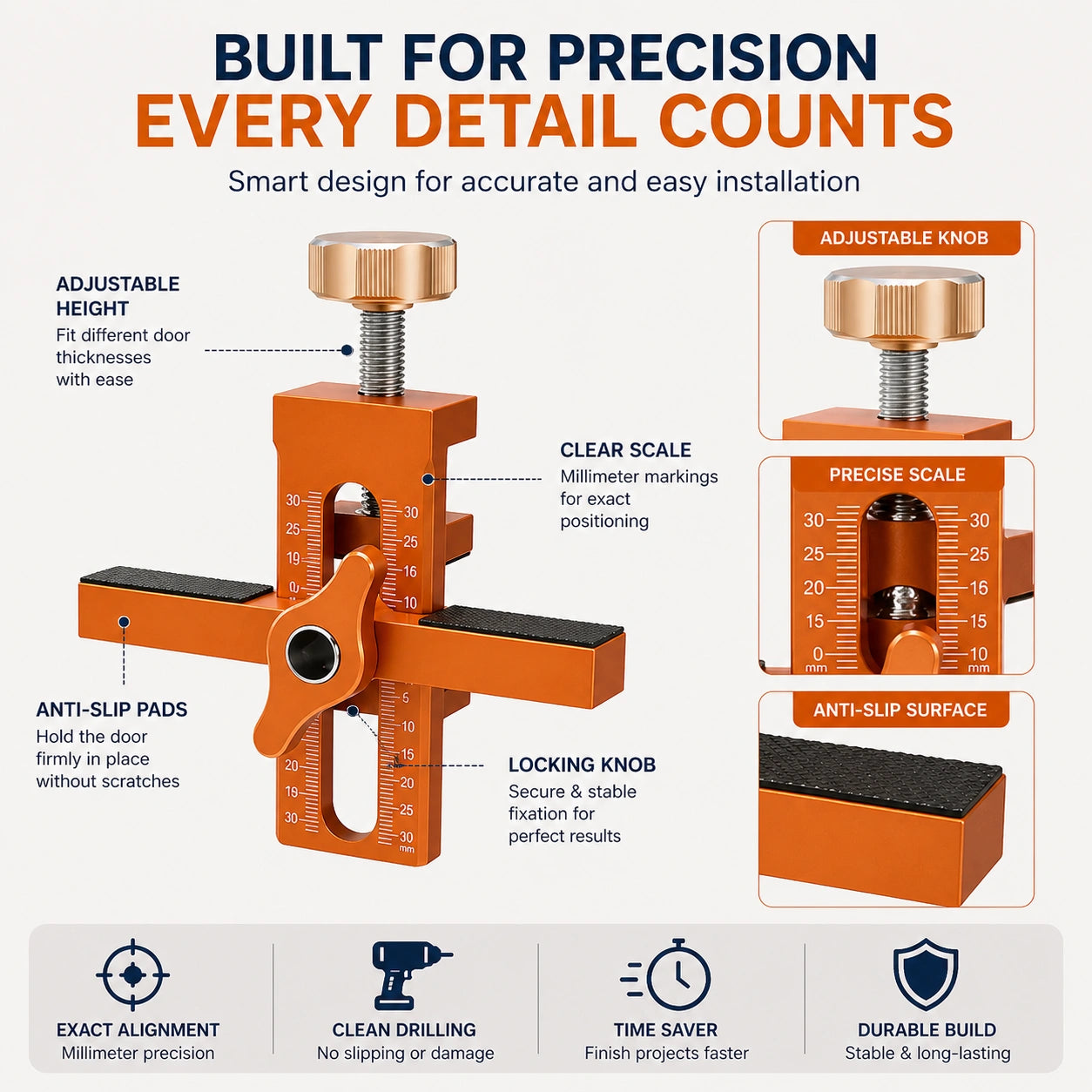 2-in-1 Cabinet Door Assembly Aid – Precise Installation for Perfect Alignment