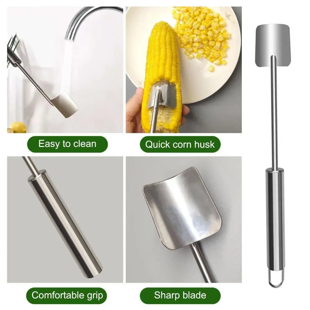 Stainless Steel Corn Peeler Tool – Effortless Kernel Removal for Fresh Corn