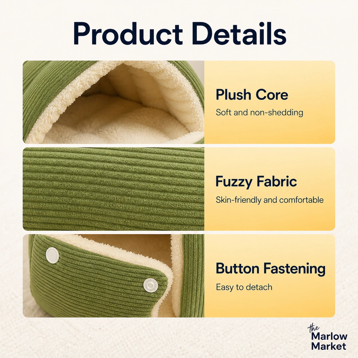Cozy Pet Cave Bed - Warm Retreat for Cats and Small Dogs