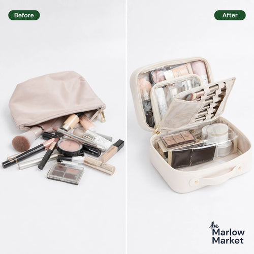 Multi-Compartment Makeup Bag – Stylish Organization for Beauty Essentials