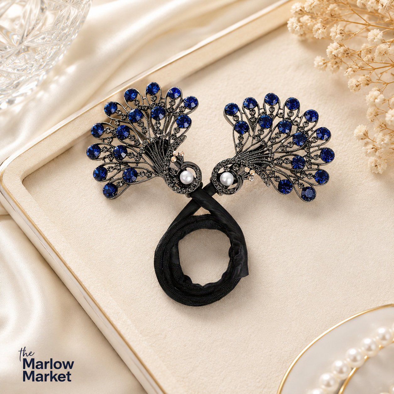 Vintage Peacock Hairpin – Elegant Accessory for Weddings and Events