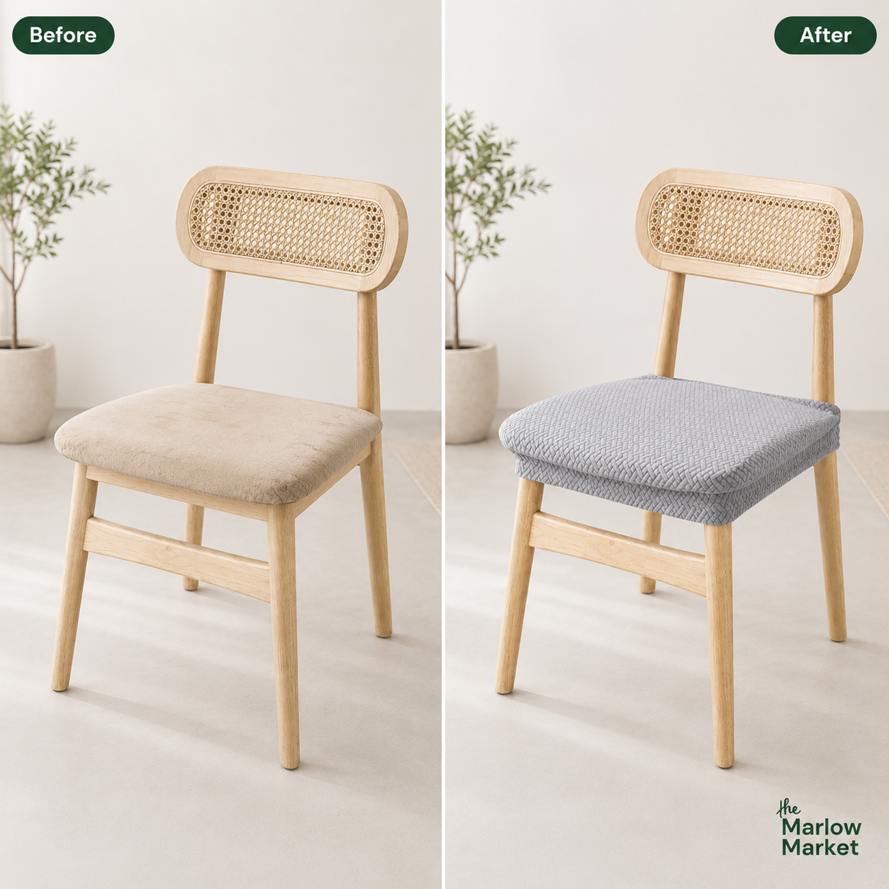 Elegant Dining Chair Covers (2 + 2 FREE) – Reliable Protection for Home & Office