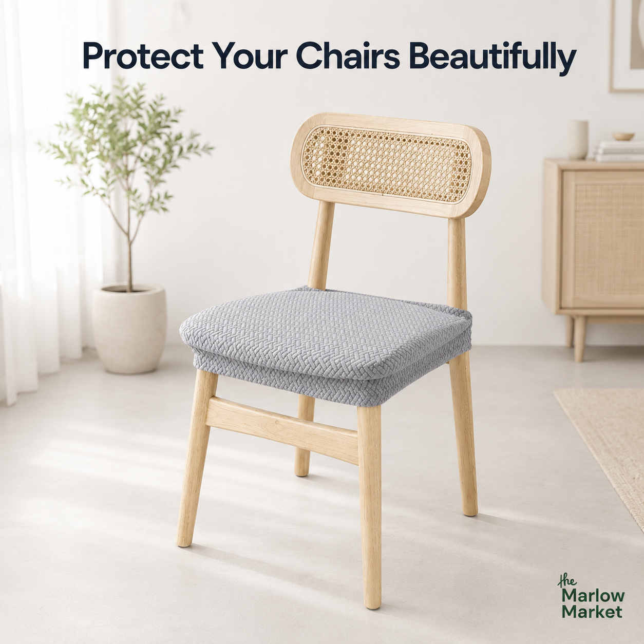Elegant Dining Chair Covers (2 + 2 FREE) – Reliable Protection for Home & Office