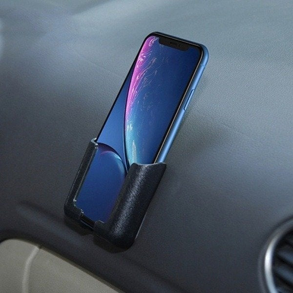Adjustable Car Phone Holder – Fits Phones & Tablets, Black ABS Material 1