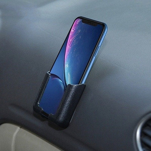 Adjustable Car Phone Holder – Fits Phones & Tablets, Black ABS Material 1