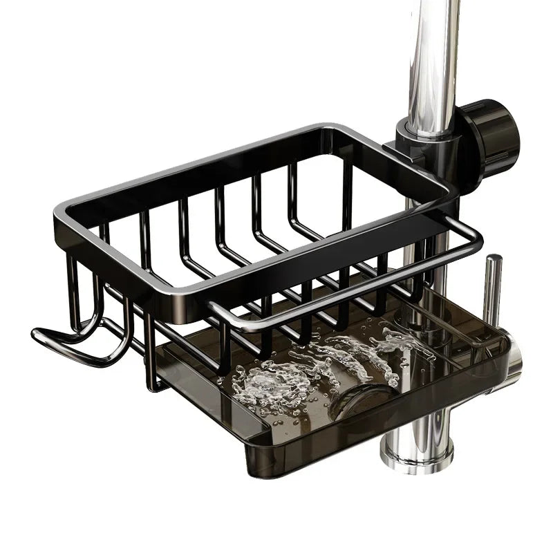 Aluminum Kitchen Sink Organizer – Space-Saving Caddy for Sponges and Soap 3