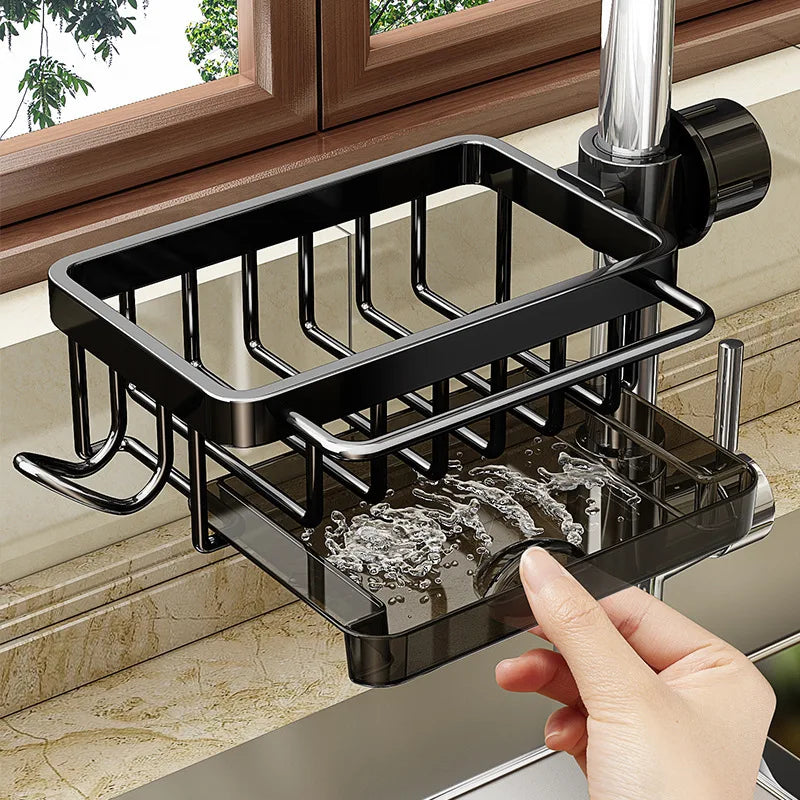 Aluminum Kitchen Sink Organizer – Space-Saving Caddy for Sponges and Soap 5