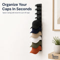 Cap Organizer Wall Mount (10 Caps) – Space-Saving Hat Organizer for Easy Access