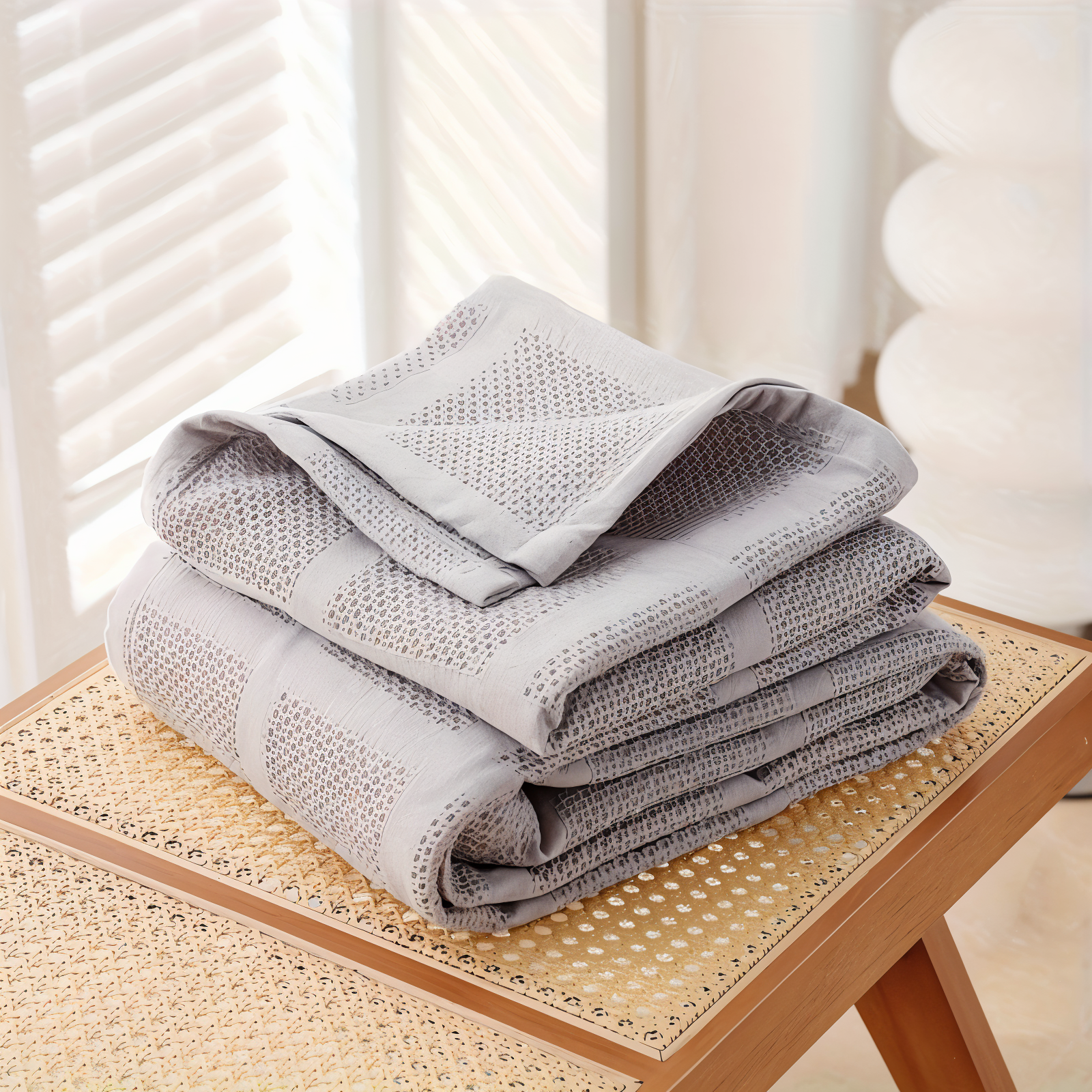 Cooling Blanket – Lightweight Waffle Texture, 100% Cotton, Standard Size 12