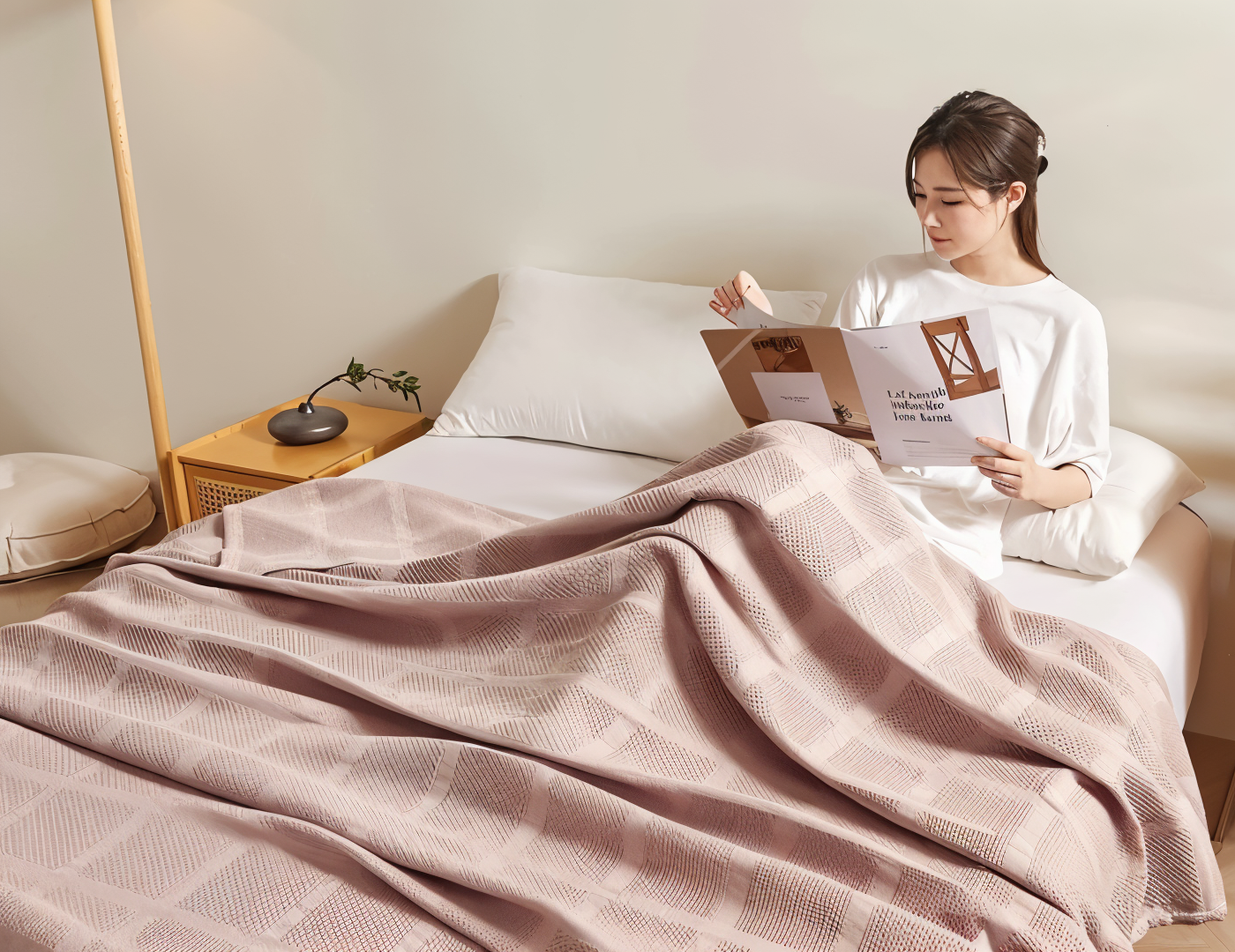 Cooling Blanket – Lightweight Waffle Texture, 100% Cotton, Standard Size 2