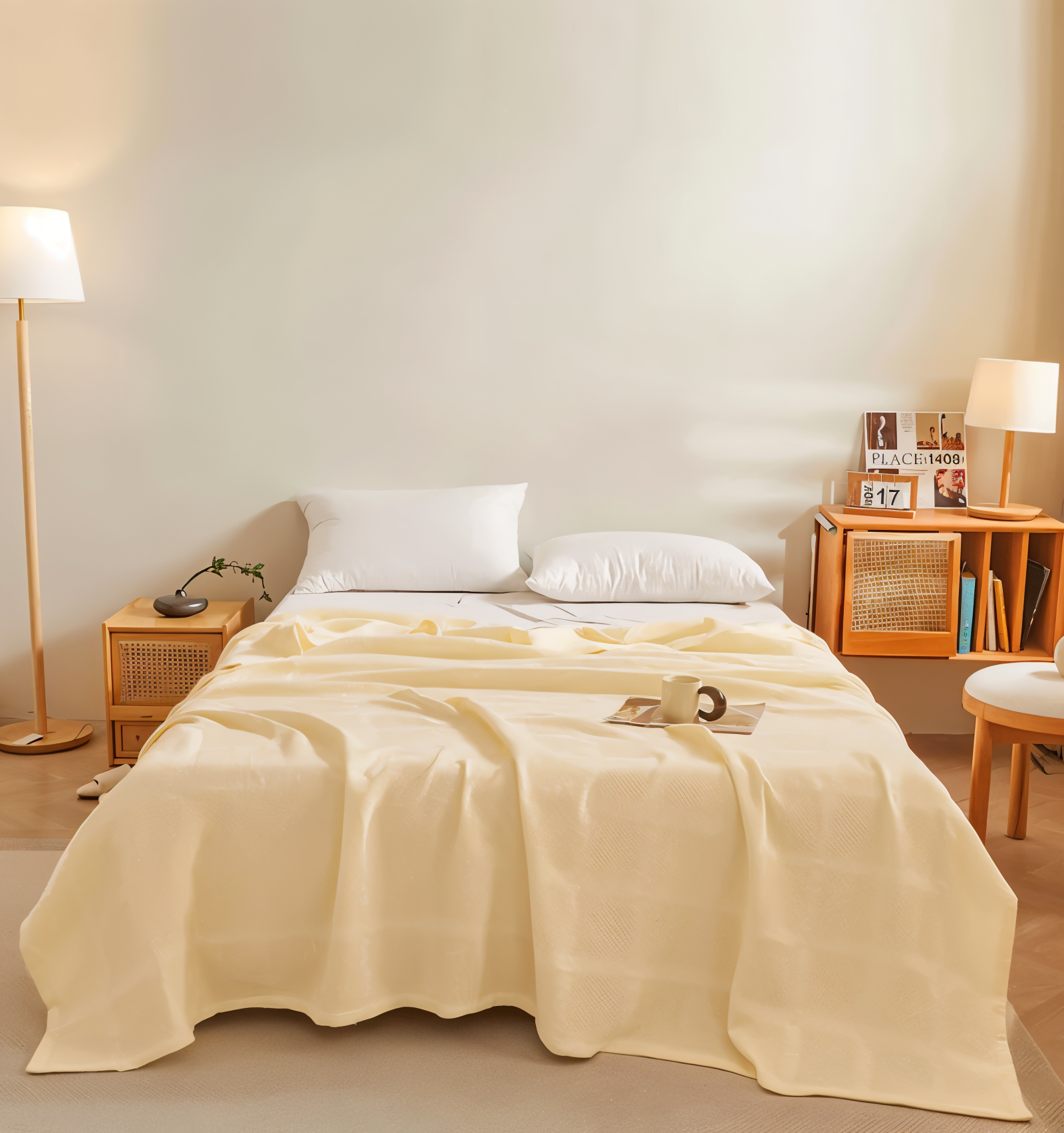 Cooling Blanket – Lightweight Waffle Texture, 100% Cotton, Standard Size 8