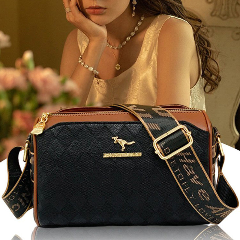 Diamond-Patterned Crossbody Bag – Stylish Organizer with Adjustable Strap 1