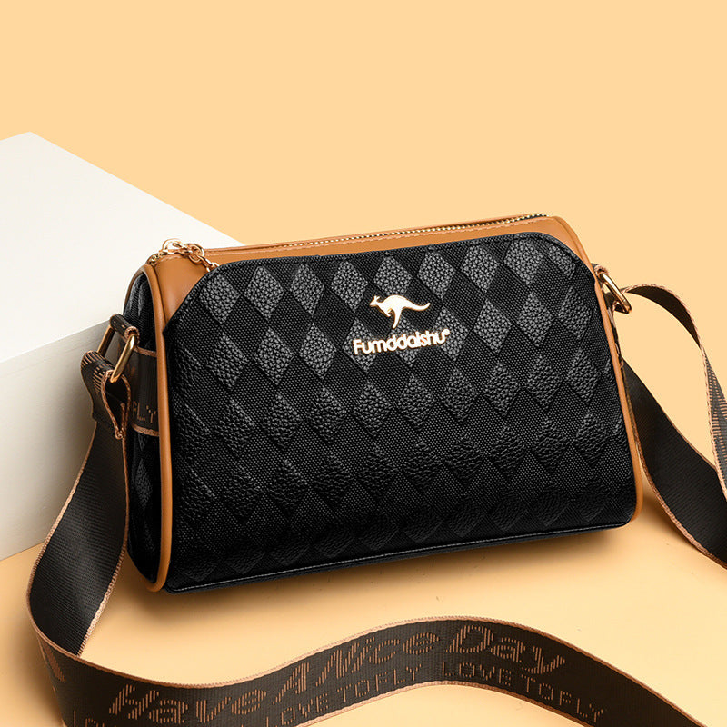 Diamond-Patterned Crossbody Bag – Stylish Organizer with Adjustable Strap 9
