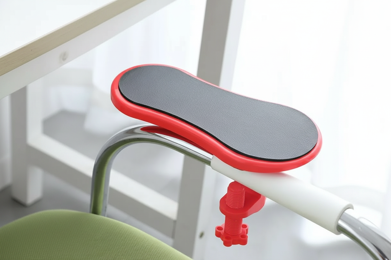 Ergonomic Armrest – Adjustable PU Support for Desks, Black, 5.3 x 10.6 Inches 9