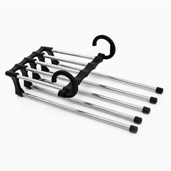 Foldable Clothes Hanger – 5-in-1 Space-Saving Design, Assorted Color, High-Quality Plastic 4