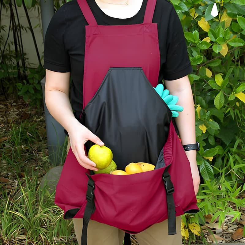 Garden Apron with Kangaroo Pocket – Hands-Free Harvesting for Gardeners 0