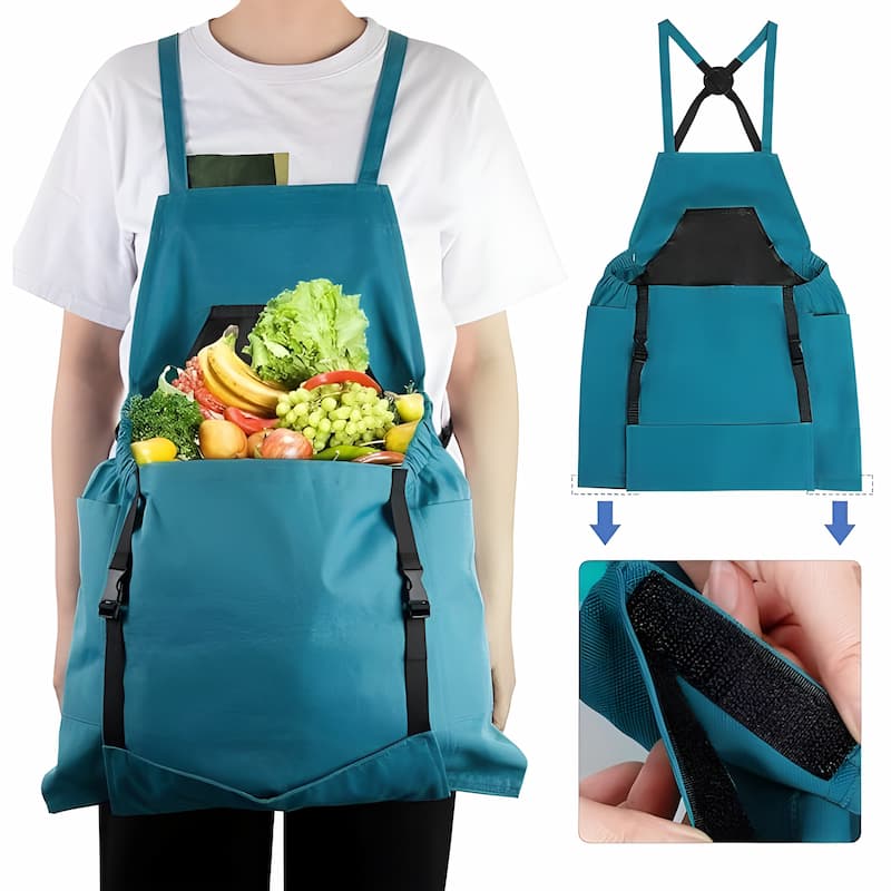 Garden Apron with Kangaroo Pocket – Hands-Free Harvesting for Gardeners 3