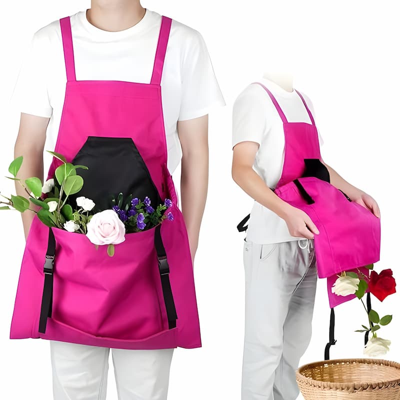 Garden Apron with Kangaroo Pocket – Hands-Free Harvesting for Gardeners 4