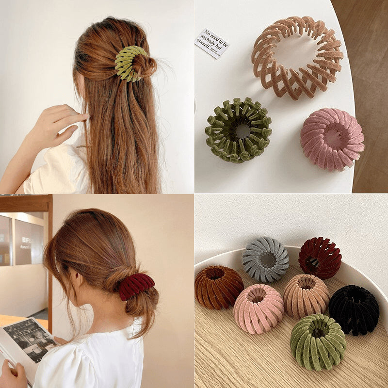 Hair Claw Clips – Korean Bird's Nest Design, Matte Finish, 4 cm x 6 cm 1