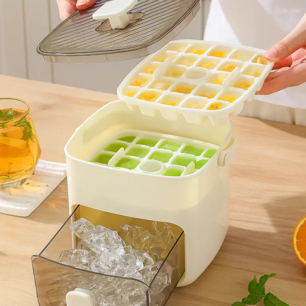 Ice Cube Tray with Lid (48 Cubes) – Effortless Ice Making and Odor Protection 4