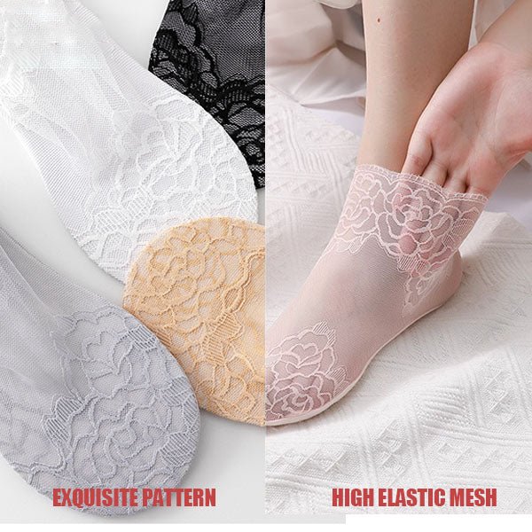 Invisible Lace Socks (Set of 4 Colors) – Elegant Comfort for Any Outfit 4