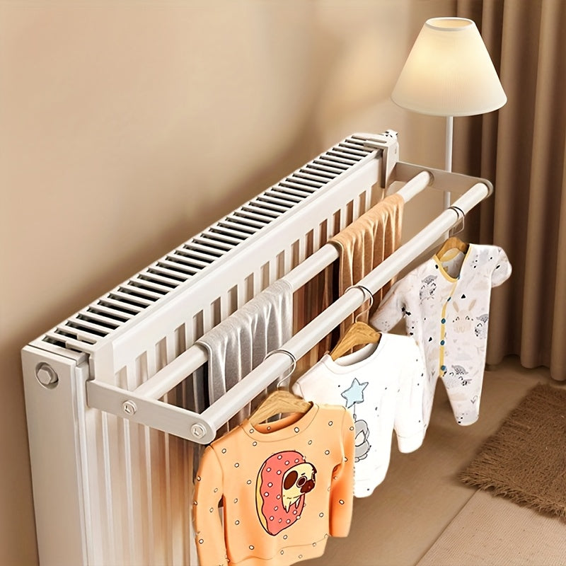 Metal Drying Rack – Tool-Free, Two Bars for Extra Space on Radiator 0