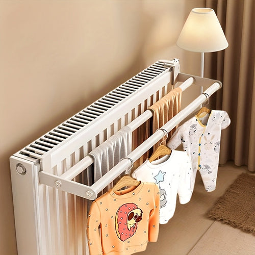 Metal Drying Rack – Tool-Free, Two Bars for Extra Space on Radiator 0