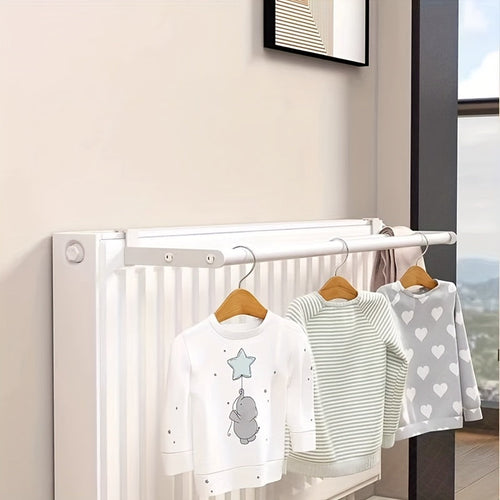 Metal Drying Rack – Tool-Free, Two Bars for Extra Space on Radiator 1