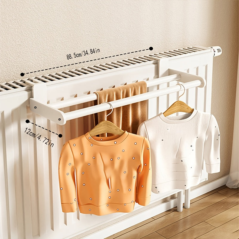 Metal Drying Rack – Tool-Free, Two Bars for Extra Space on Radiator 5