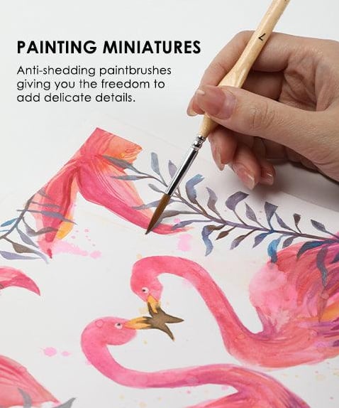 Miniature Paint Brush Set (11 pcs) – Ideal for Watercolor and Fine Detail Painting 1