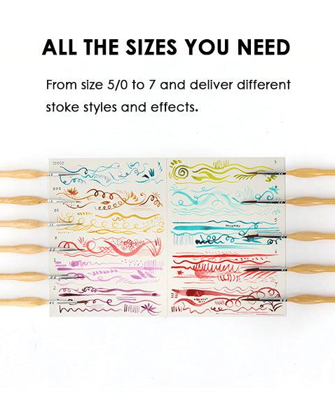 Miniature Paint Brush Set (11 pcs) – Ideal for Watercolor and Fine Detail Painting 6