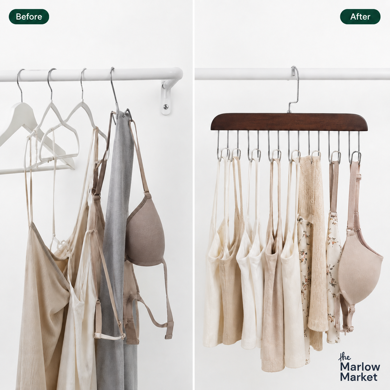 MultiHook Closet Organizer Hanger with 8 Hooks – Space-Saving Rack for Scarves, Bags & Accessories