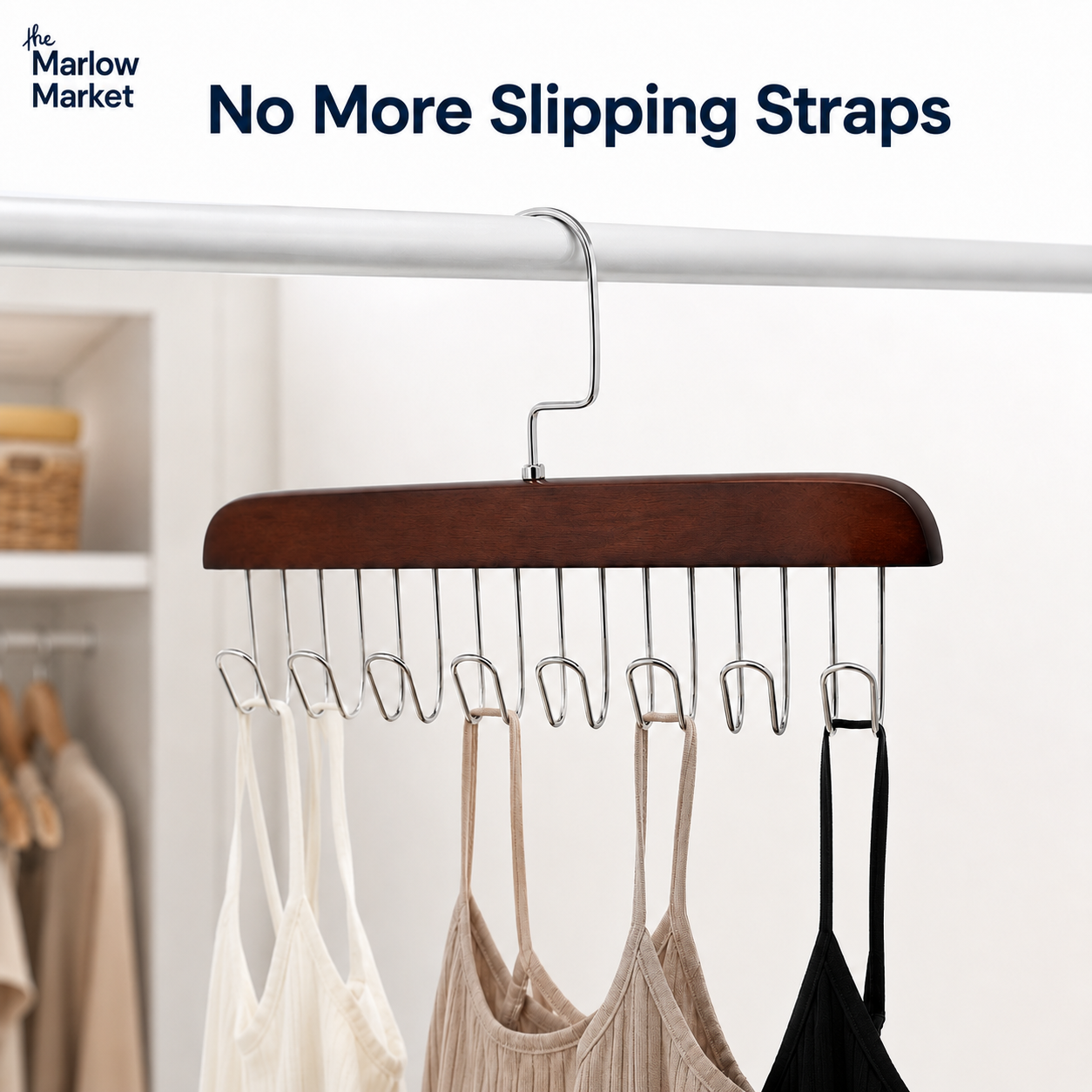 MultiHook Closet Organizer Hanger with 8 Hooks – Space-Saving Rack for Scarves, Bags & Accessories