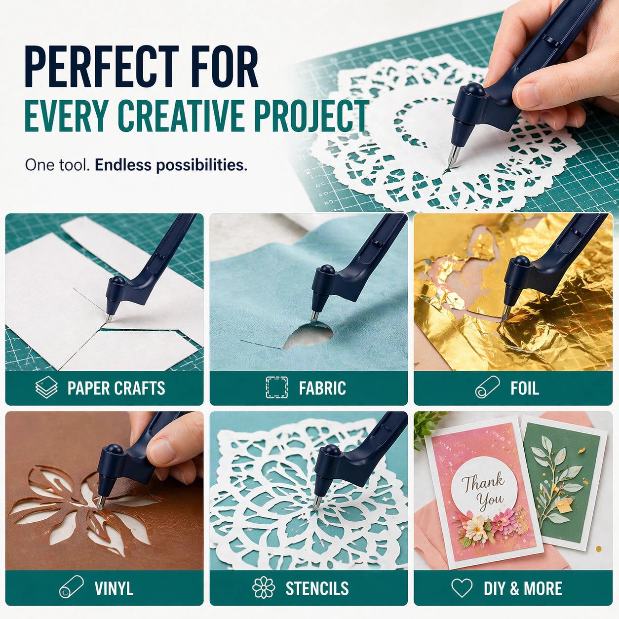 Precision Cutting Tool 1+1 FREE  – Effortless Cutting for Crafts and DIY Projects