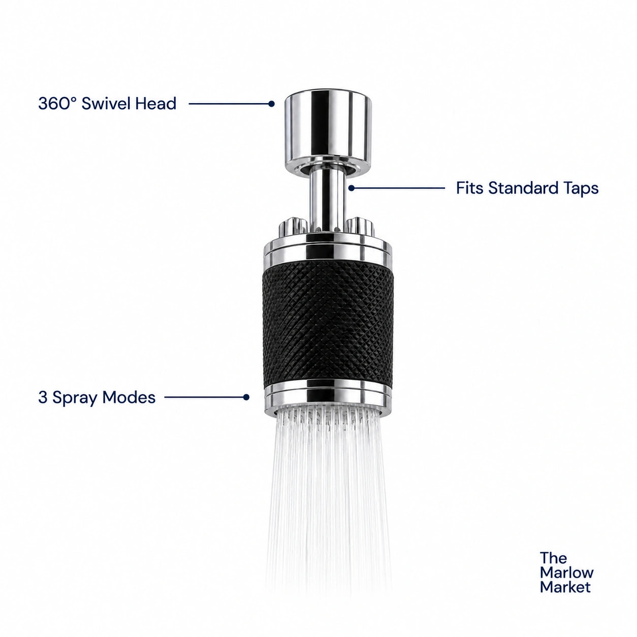 360° Rotating Faucet Attachment – Splash-Free Rinsing for Effortless Cleaning