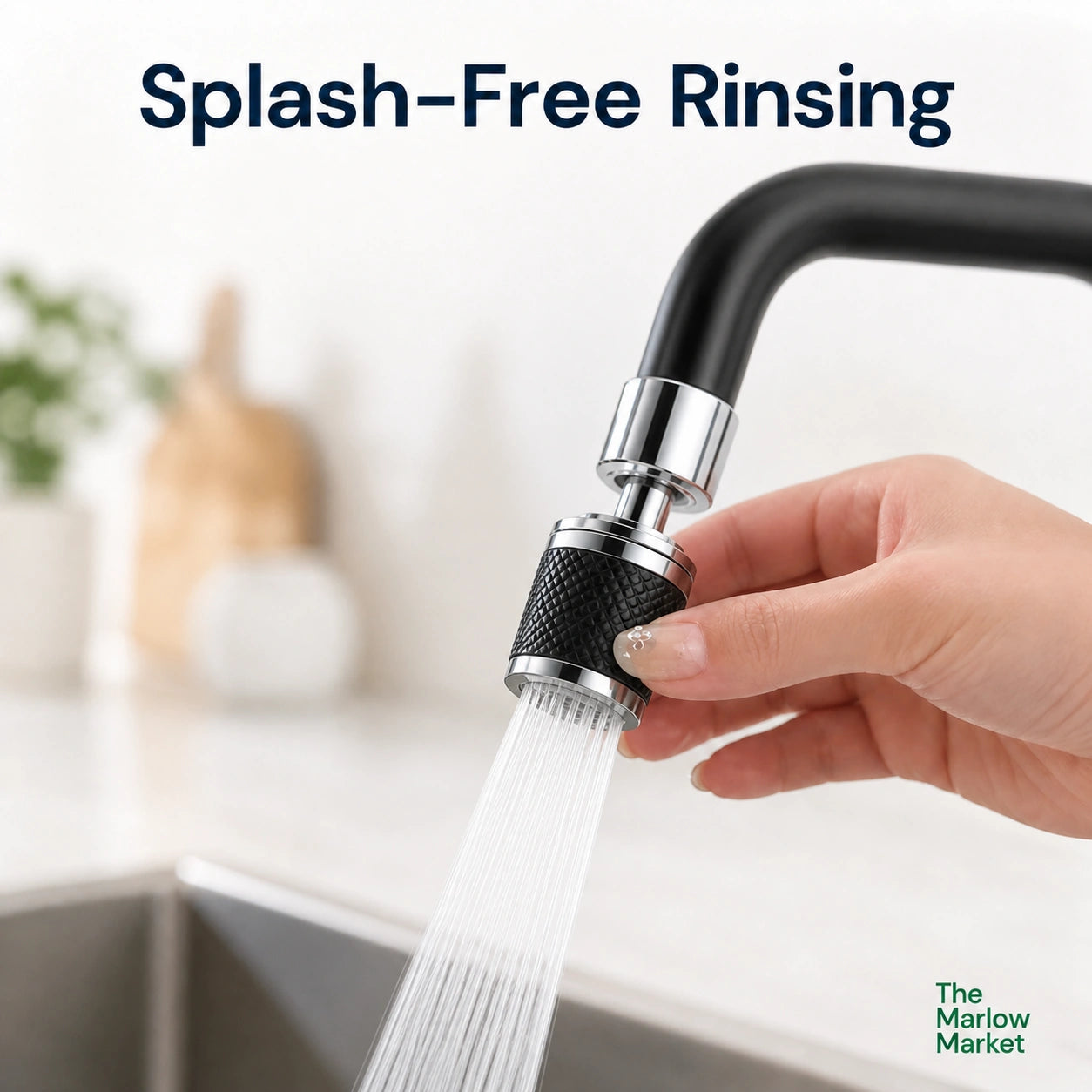 360° Rotating Faucet Attachment – Splash-Free Rinsing for Effortless Cleaning