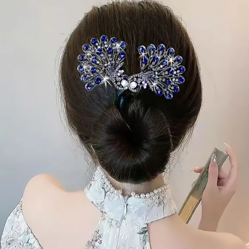 Vintage Peacock Hairpin (1 pc) – Elegant Accessory for Weddings and Events 2