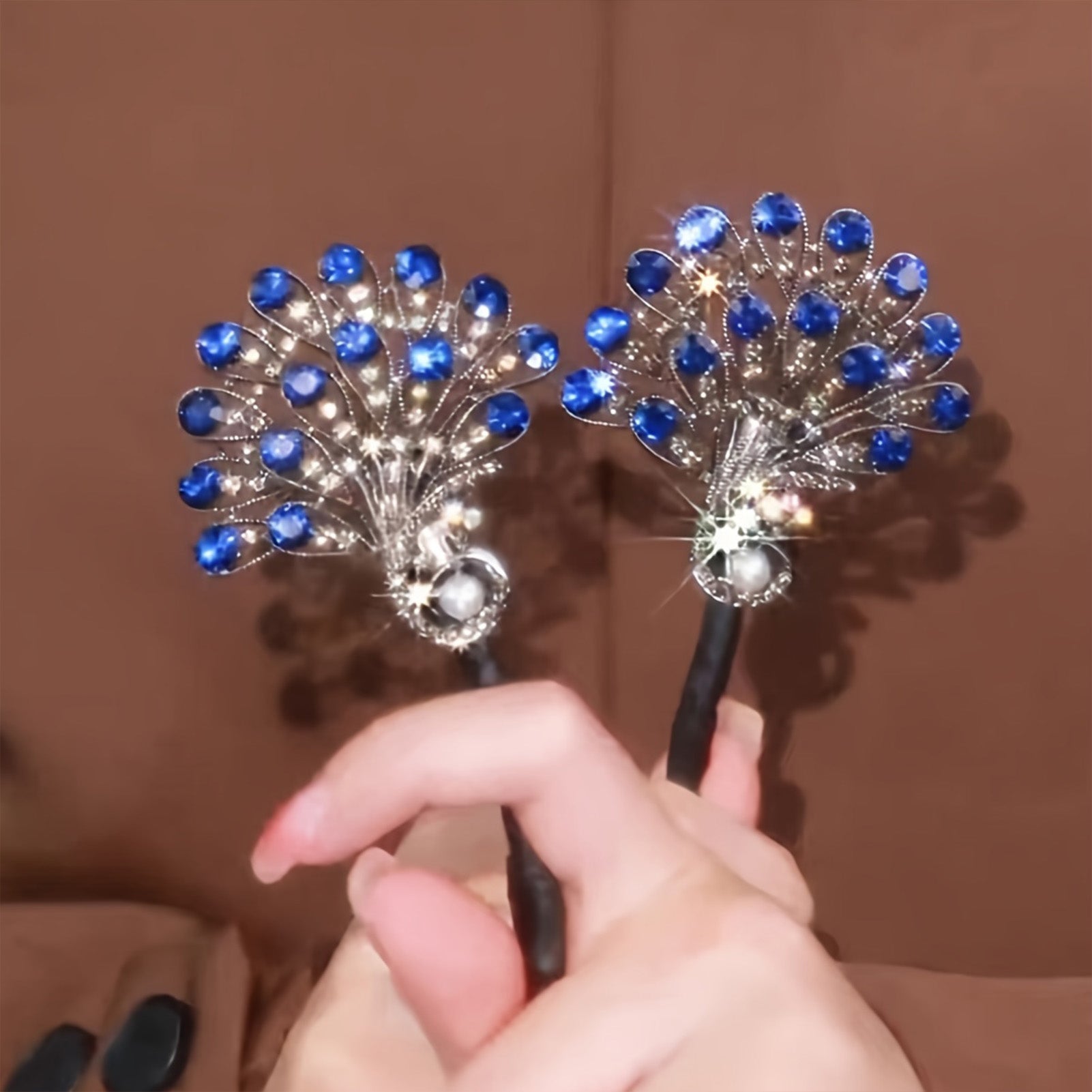 Vintage Peacock Hairpin (1 pc) – Elegant Accessory for Weddings and Events 3