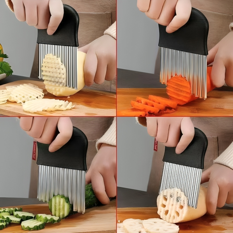 Wavy Vegetable Cutter (1 pc) – Create Decorative Cuts for Stunning Dishes 4