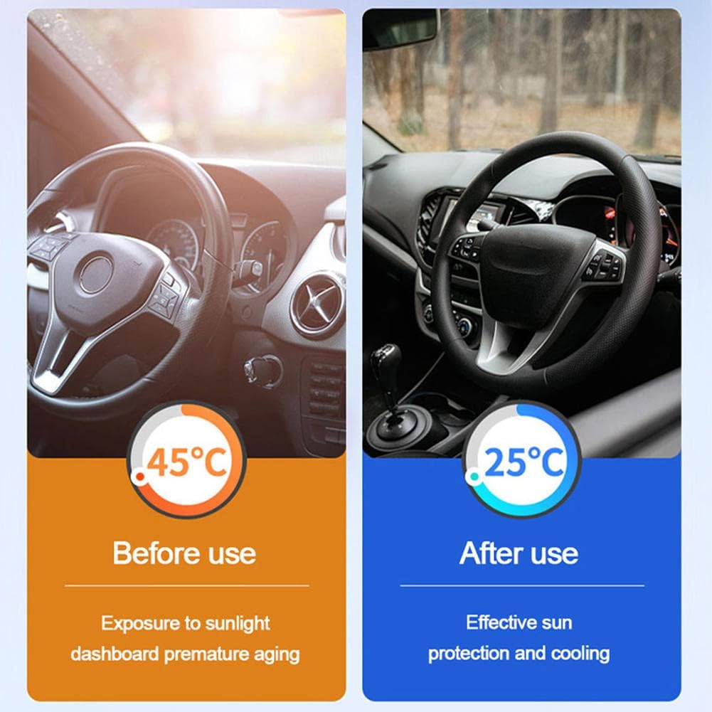 Windshield Sunshade (Medium) – Effective UV Protection for Compact Cars 1
