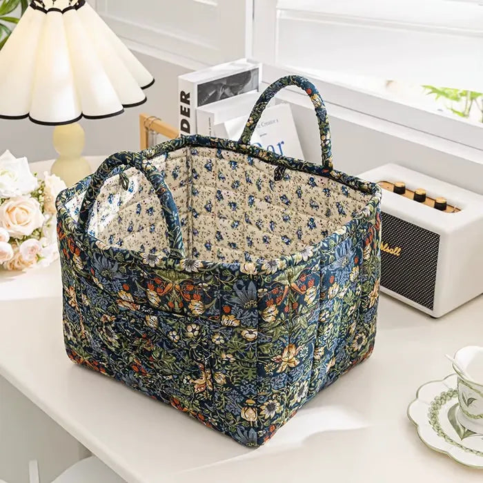 Woven Fabric Storage Basket – Stylish Organization for Toys, Books & Laundry 0