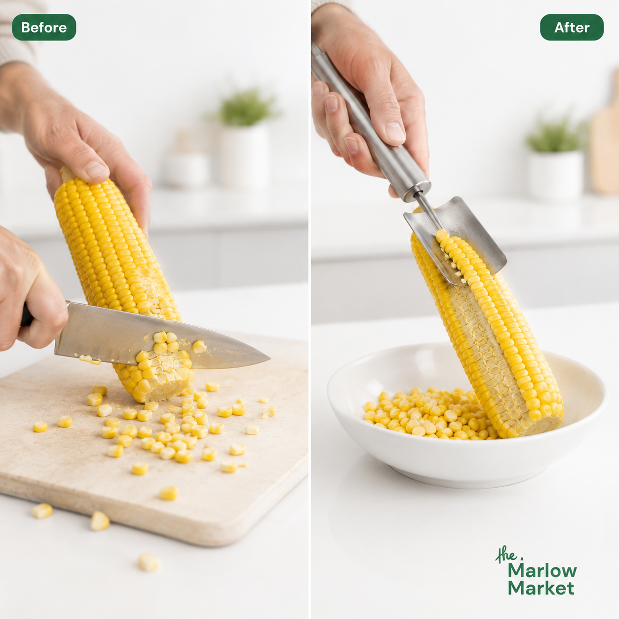 Stainless Steel Corn Peeler Tool – Effortless Kernel Removal for Fresh Corn