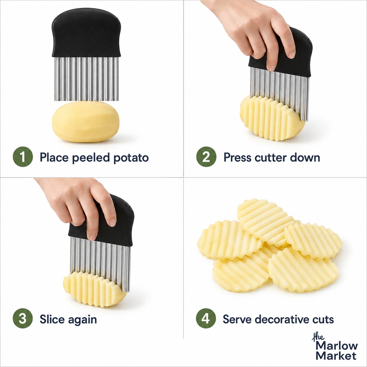 Wavy Vegetable Cutter – Create Decorative Cuts for Stunning Dishes