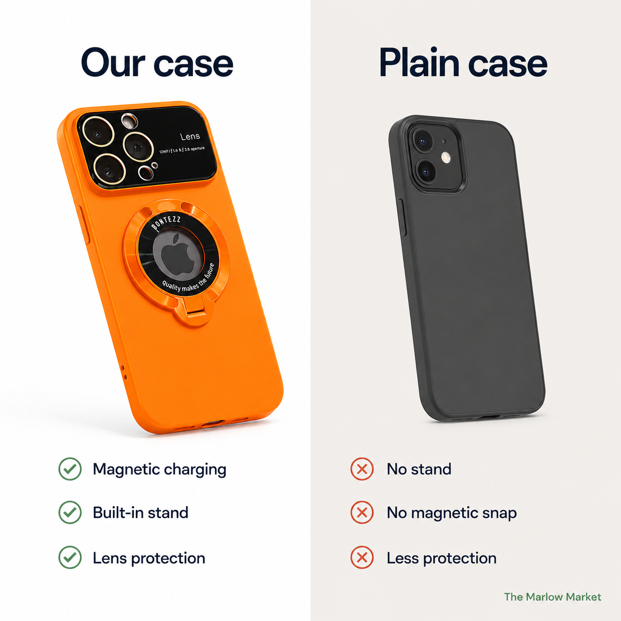 Magnetic iPhone Case – Effortless Charging and Built-in Stand for Convenience