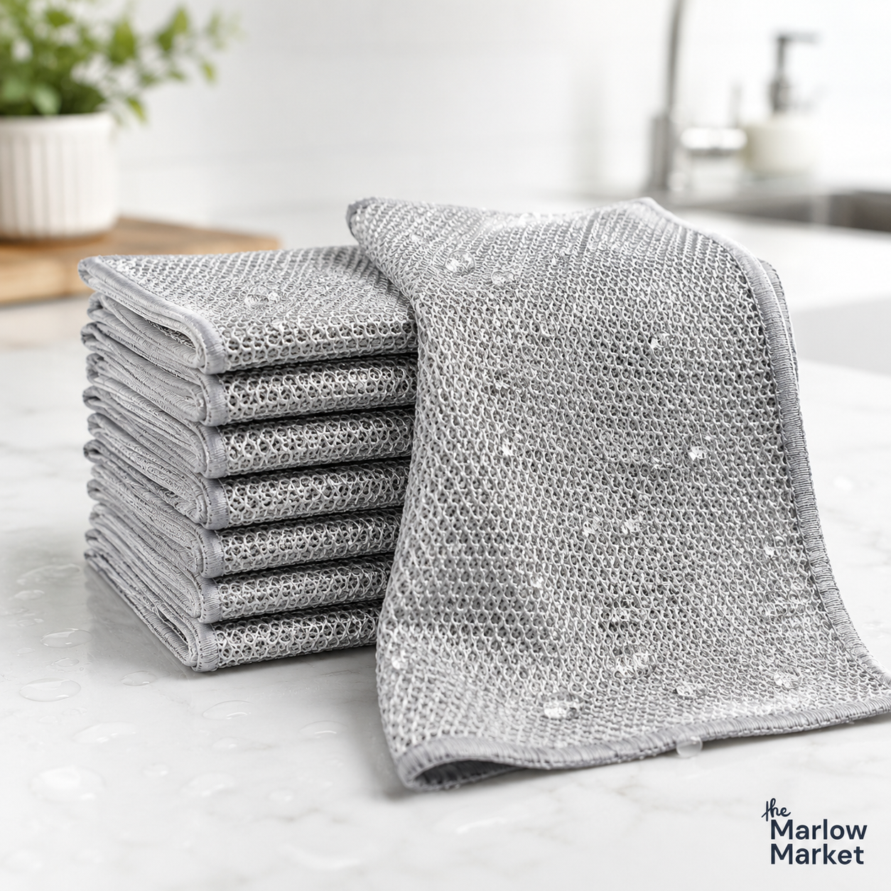 Multi-Purpose Wire Cleaning Cloths (5 + 5 FREE) – Effortless Stain Removal for Kitchen Use