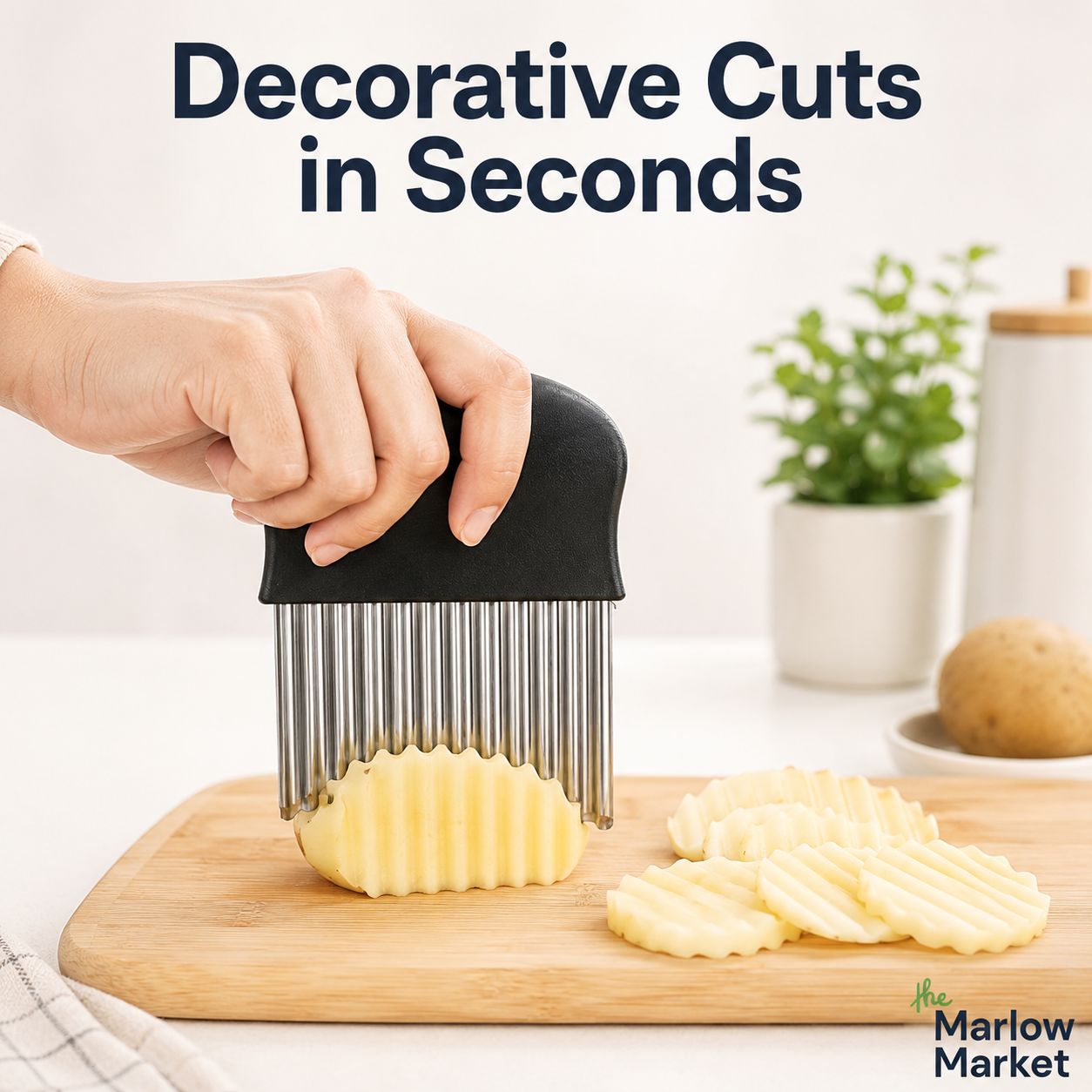 Wavy Vegetable Cutter – Create Decorative Cuts for Stunning Dishes