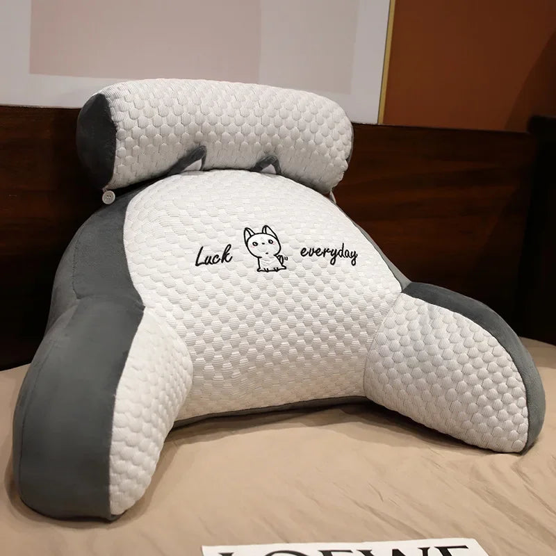 Backrest Reading Pillow with Arms – Ultimate Comfort for Sitting Up in Bed