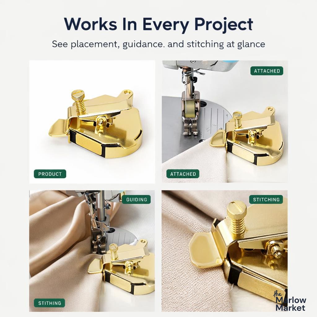 Magnetic Seam Guide – Polygonal Shape, Stainless Steel, For Precise Stitching